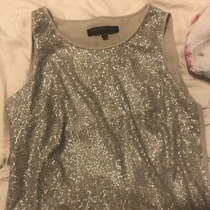 Anne Klein sequin tank dress top